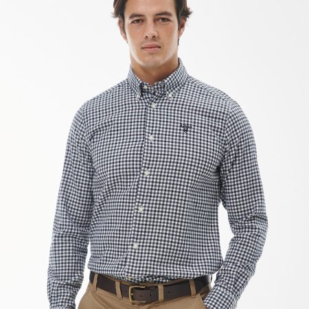 Herren Barbour Hemd Finkle Tailored Qualität Grey Hemden